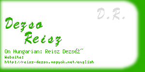 dezso reisz business card